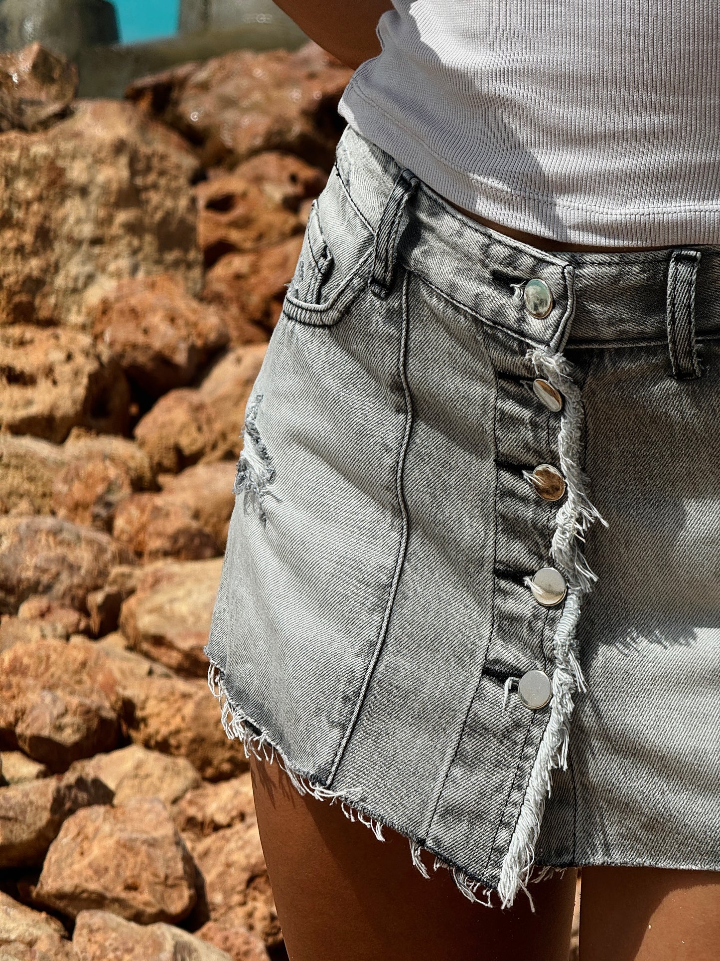 DENIM SKORT