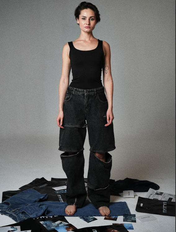 ZIPPER CARGO X JORTS WASHED - BLACK