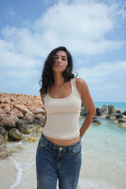 TANK TOP -  RIBBED