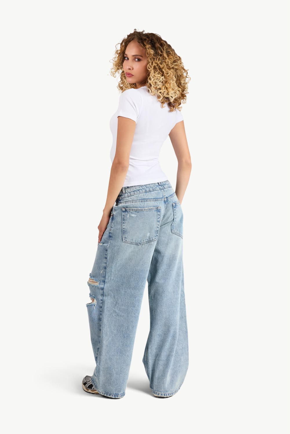 DOUBLE WAIST BAND JEANS