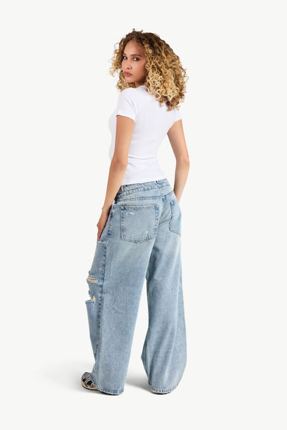 DOUBLE WAIST BAND JEANS
