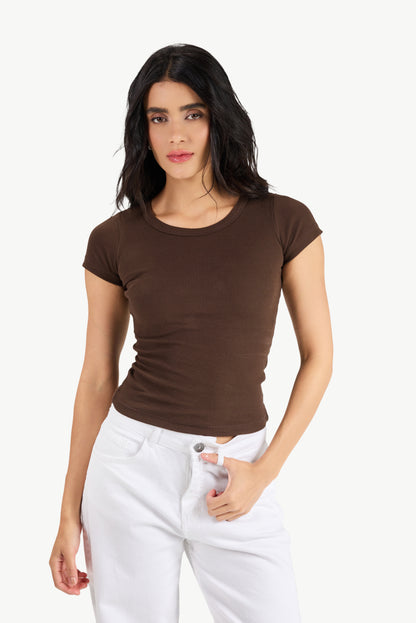 SHORT SLEEVE TEE - RIBBED