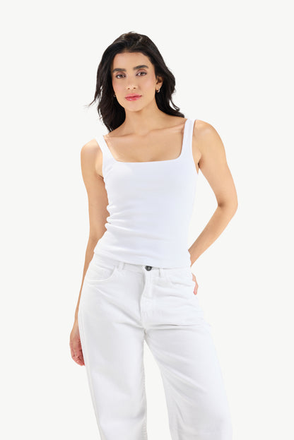 SQUARE TANK- RIBBED