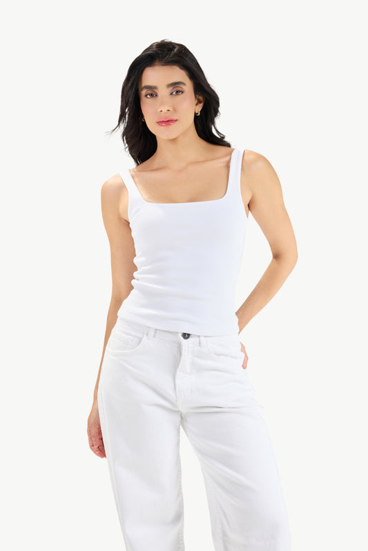 SQUARE TANK- RIBBED